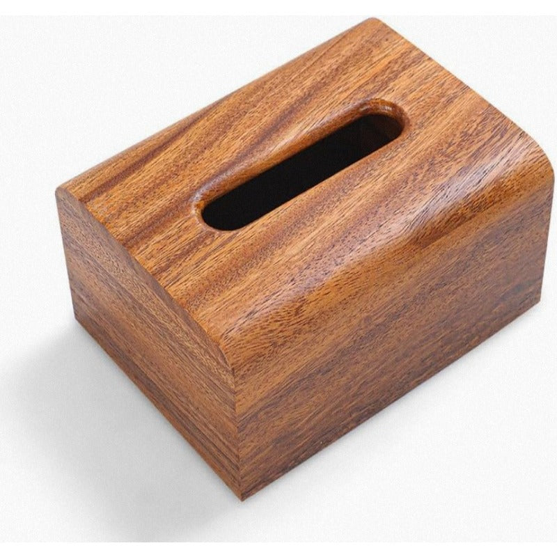 Premium Walnut Wood Tissue Box Cover with Slide-Out Bottom - Modern Decorative Tissue Holder, 5, 6x5, 6x6 Inch Natural Wood Finish, Durable & Stylish for Bedroom, Dining Table, Office - Elegant Home Decor Accessory, Tissue Holder for Bathroom, Bedroom