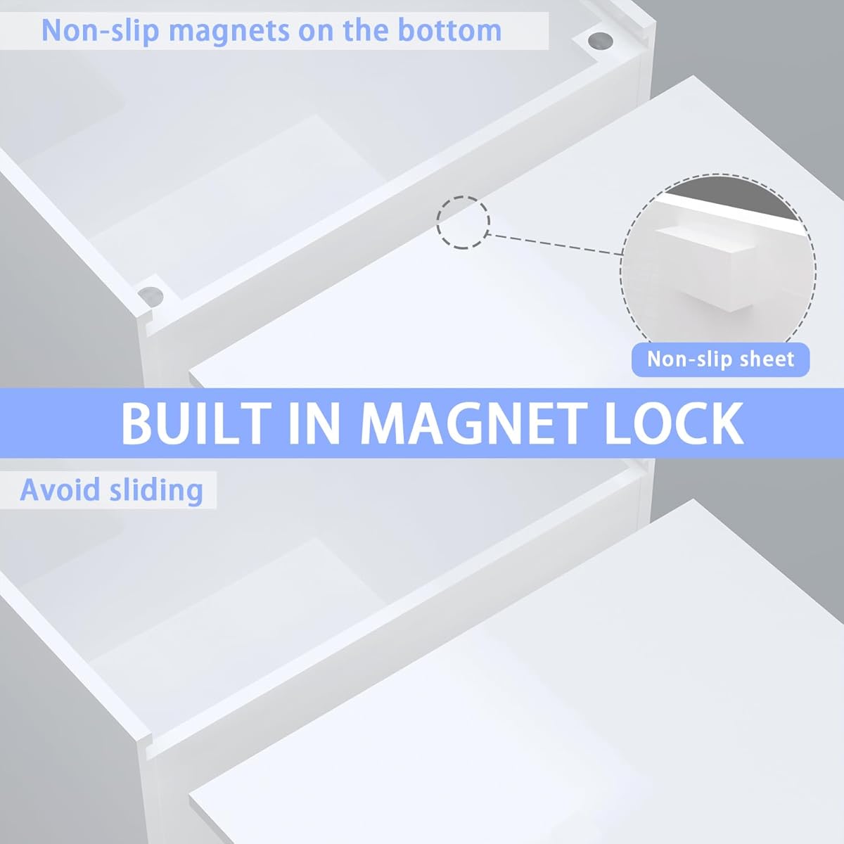 Acrylic Tissue Box Cover, White Square Tissue Box Holder, Facial Napkin Dispenser for Bathroom Kitchen Bedroom Office Hotel Use