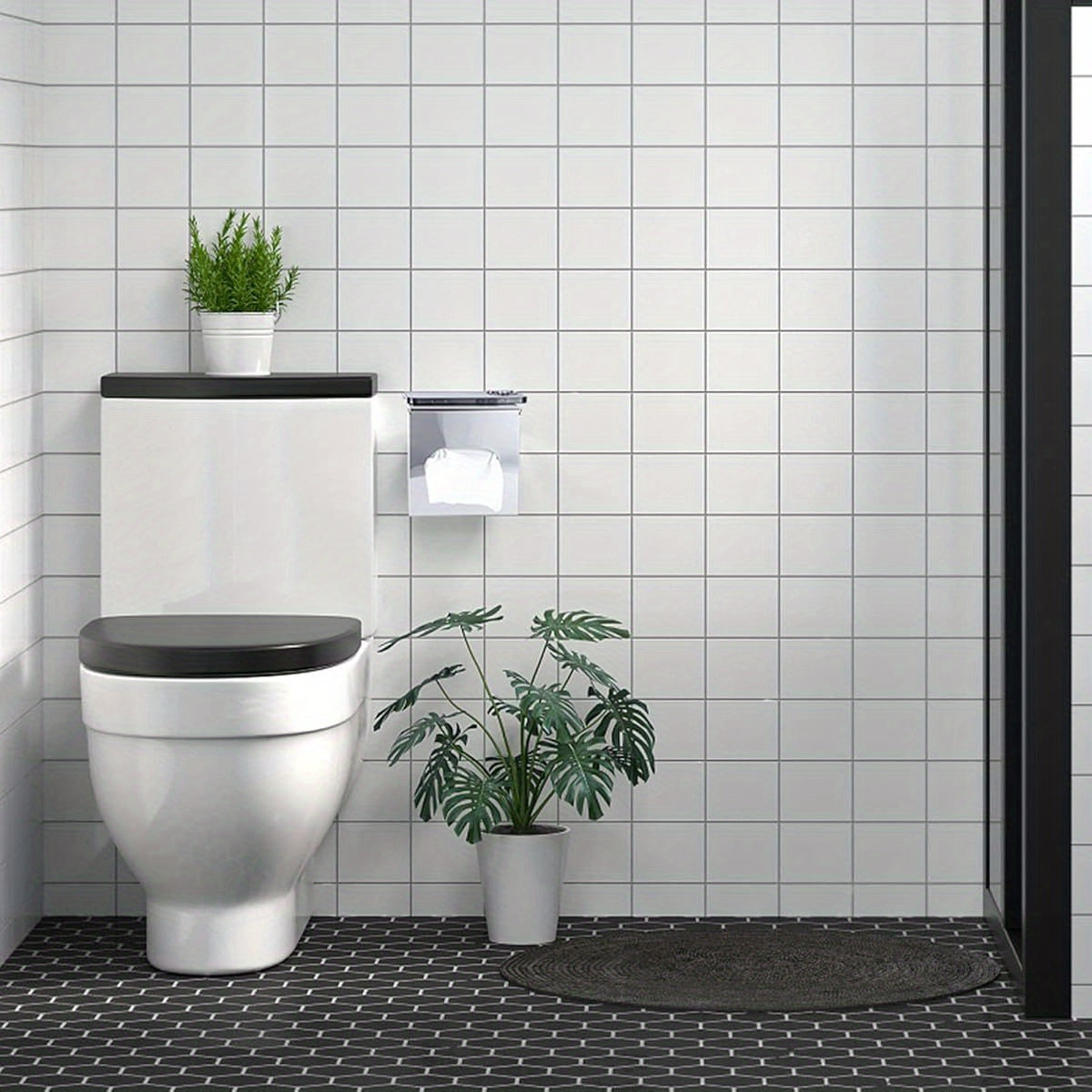 Square Stainless Steel Tissue Box Cover - Wall Mounted Stylish Paper Facial Cover, Modern Metal Tissue Box Holder for Bedroom/ Bathroom/ Vanity/ Countertop/ Dresser/ Night Stand/ Office/ Car, Polish