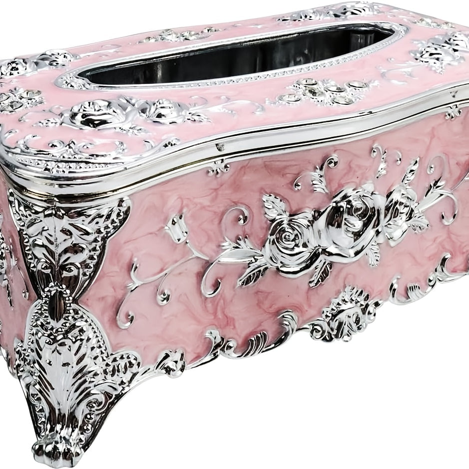 Tissue Box Cover Tissue Box Holder Facial Tissue Paper Organizer Luxury Facial Napkin Holder for Home, 1 count, Living Room Decor, Bathroom Accessory, Modern Design, Sleek Holder, Lightweight Construction, Durable Material, Napkin Storage, Household