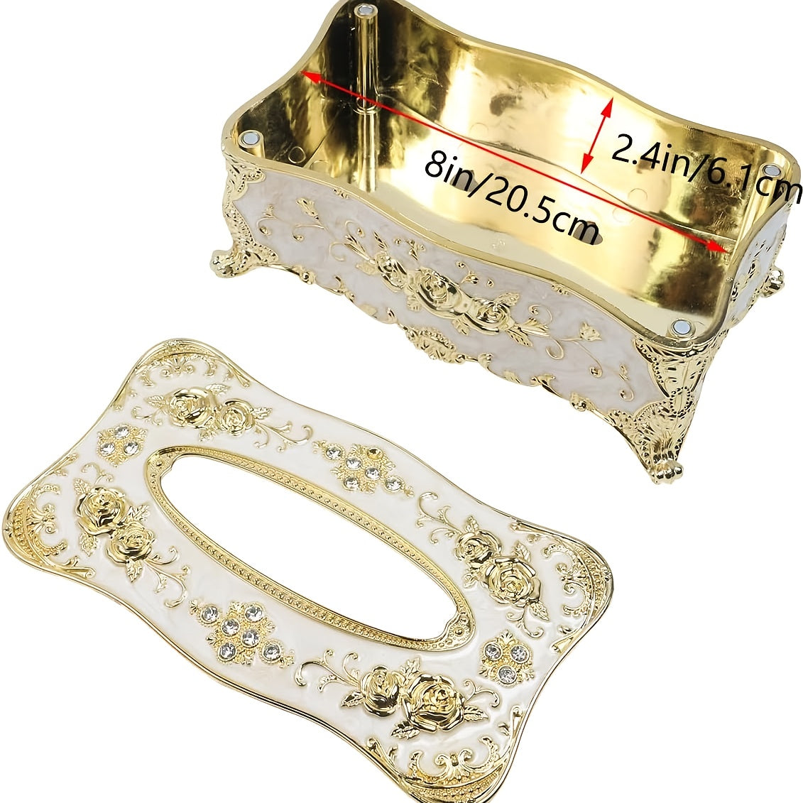 Tissue Box Cover Tissue Box Holder Facial Tissue Paper Organizer Luxury Facial Napkin Holder for Home, 1 count, Living Room Decor, Bathroom Accessory, Modern Design, Sleek Holder, Lightweight Construction, Durable Material, Napkin Storage, Household