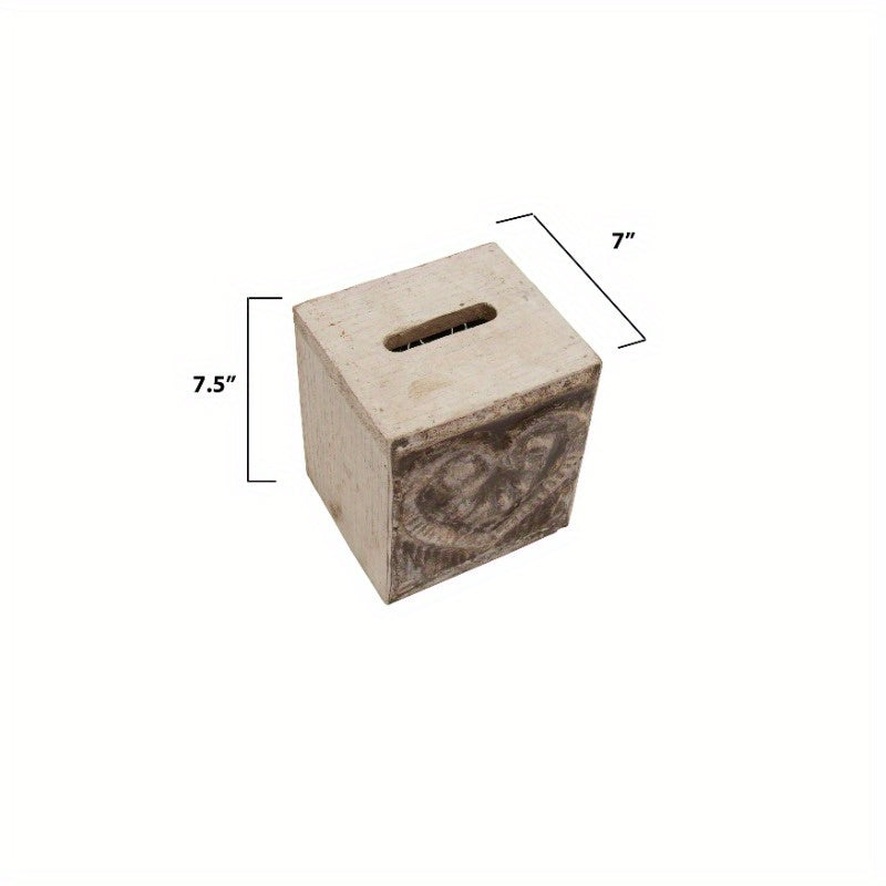 Tissue Box Covers Made of Wood And Metal.