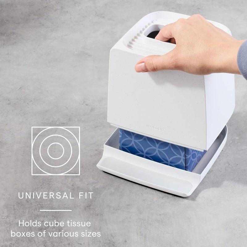 The Cube Tissue Holder Is a Square Box Designed to Store Phones, Jewelry, Makeup, And Other Accessories, Perfect for Organizing Your Nightstand, Desk, Or Bathroom.