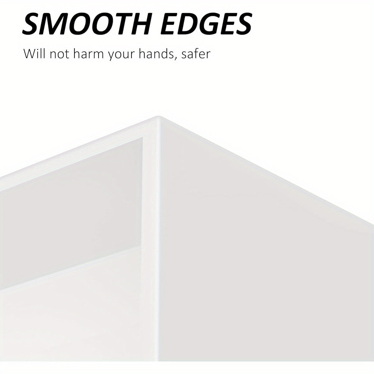 Modern Minimalist Tissue Box Cover and Dispenser with Built-in Storage Tray - Space-Saving Organizer, Durable Plastic Construction for Bathroom, Kitchen, Home, Office - Fits Standard Tissues (9.85x4.5x6.3 Inches) - Decorative Countertop or Under Cabinet