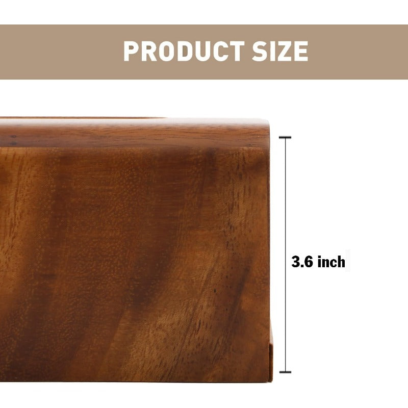 Premium Walnut Wood Tissue Box Cover with Slide-Out Bottom - Modern Decorative Tissue Holder, 5, 6x5, 6x6 Inch Natural Wood Finish, Durable & Stylish for Bedroom, Dining Table, Office - Elegant Home Decor Accessory, Tissue Holder for Bathroom, Bedroom