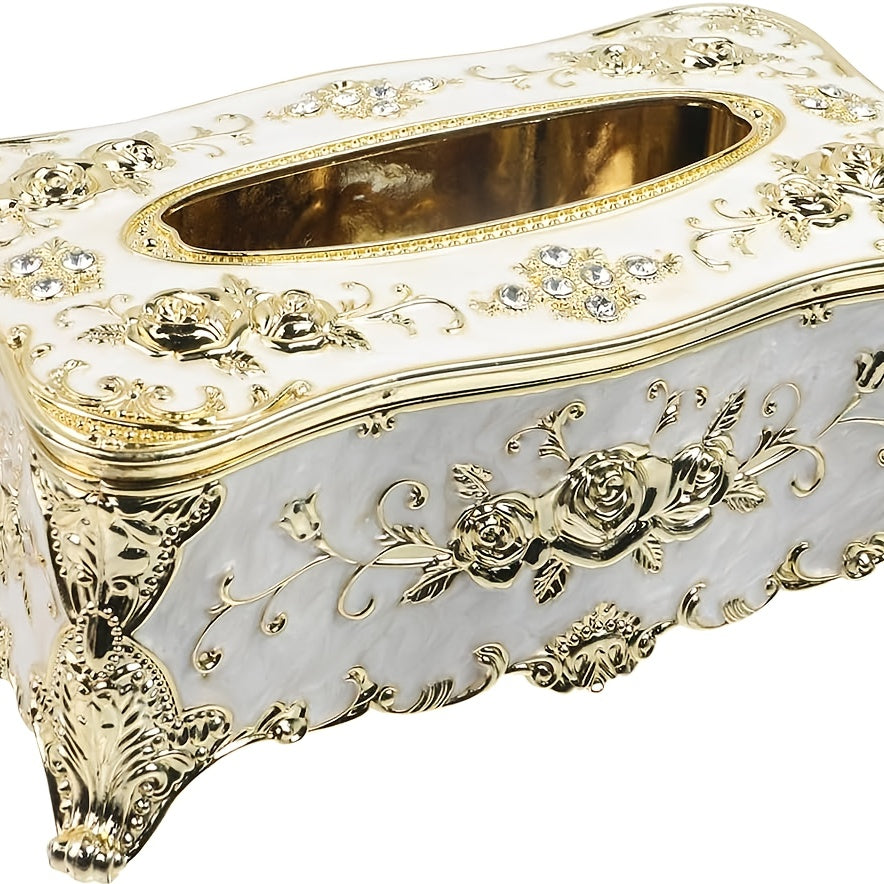 Tissue Box Cover Tissue Box Holder Facial Tissue Paper Organizer Luxury Facial Napkin Holder for Home, 1 count, Living Room Decor, Bathroom Accessory, Modern Design, Sleek Holder, Lightweight Construction, Durable Material, Napkin Storage, Household