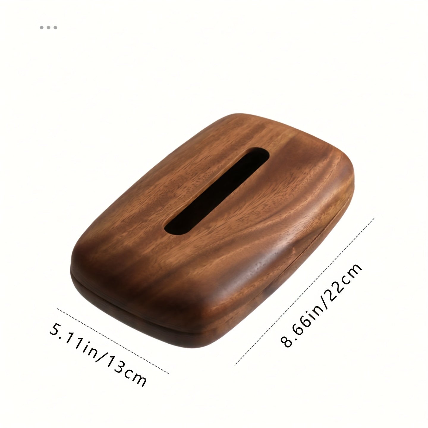 LEEAN Walnut Tissue Box Holder - Modern Minimalist Rectangular Design with Easy-Refill Sliding Lid, Recycled Walnut Wood & Polished Finish - Vintage Decorative Storage for Bathroom, Office, Nightstand, Tabletop - Durable & Space-Saving Organizer